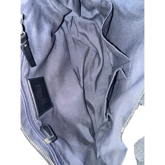 Coach Hampton Signature Black Jacquard Leather Trim Satchel Tote Bag Purse Y2K - Picture 12 of 13